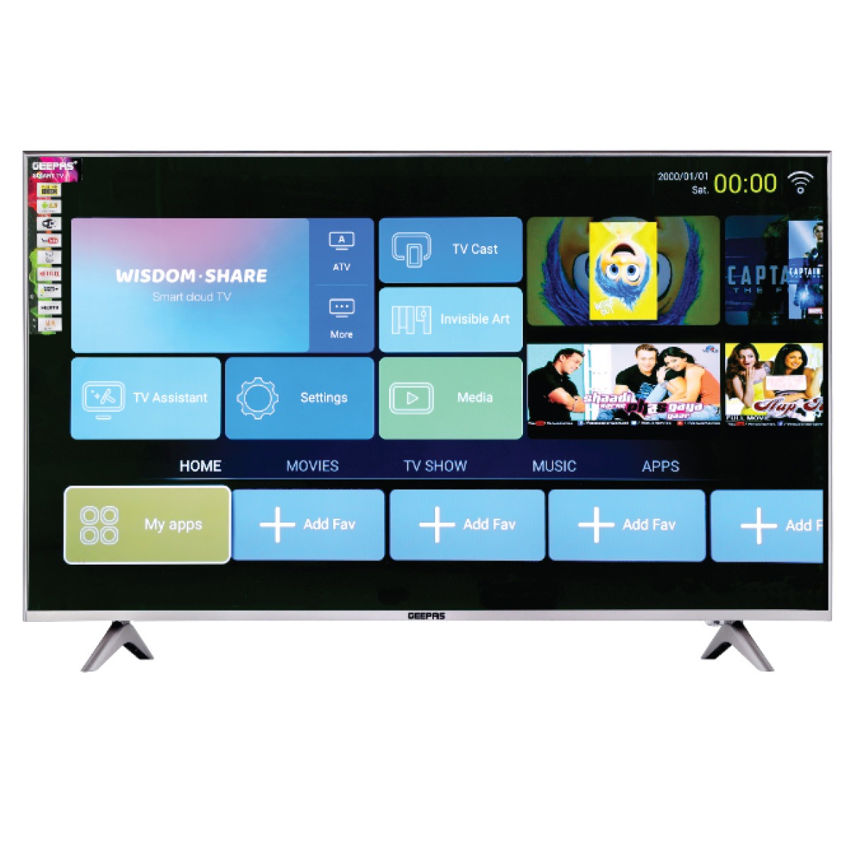 Geepas 43 inch Full HD Smart LED Tv - GLED4328SXHD