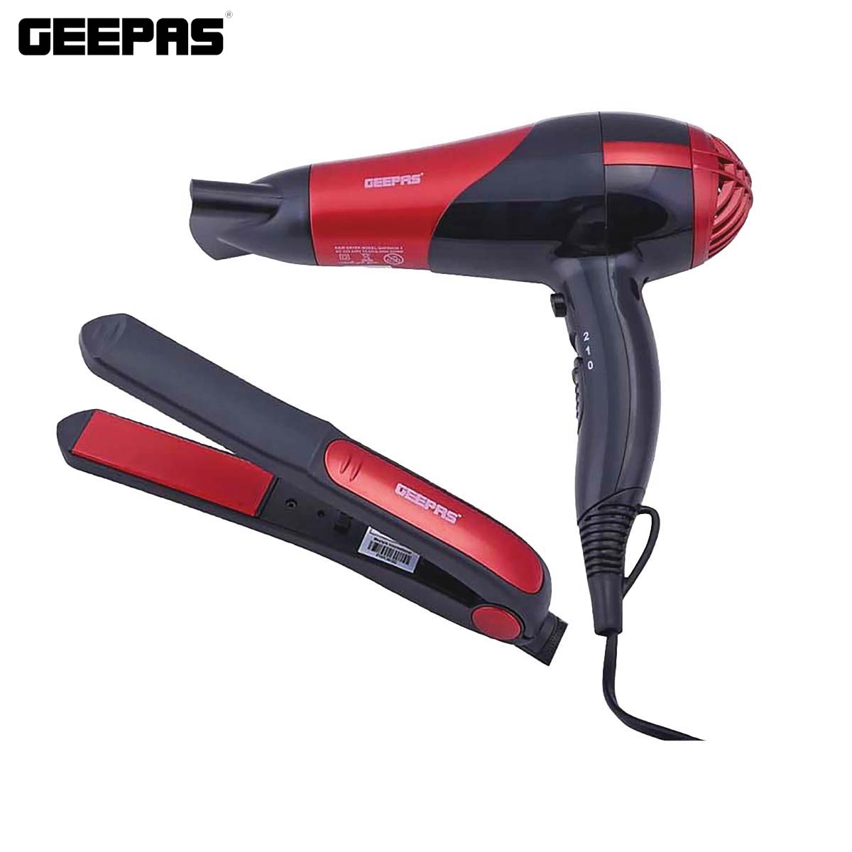 Geepas Hair Dryer GHF86036 1 & Hair Straightener GHF86036-2