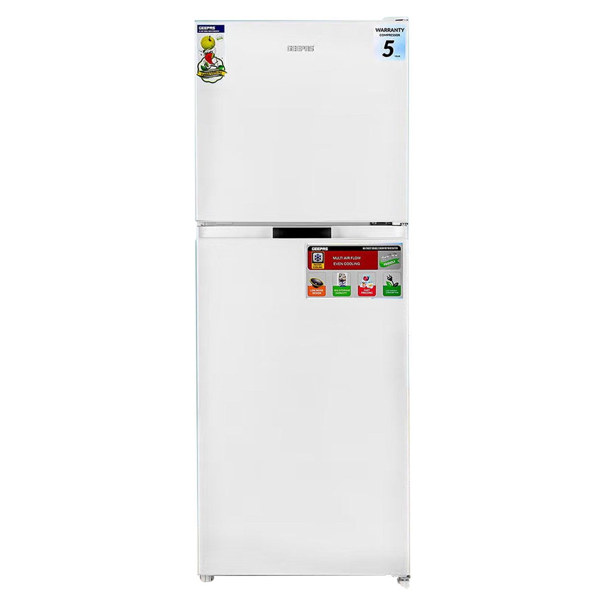 Geepas Refrigerator Double Door 270L - GRF2708WPN