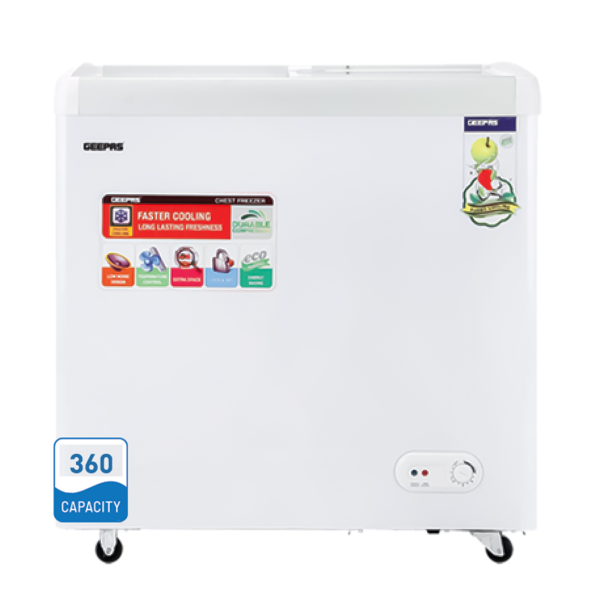 Geepas Showcase Freezer 360L