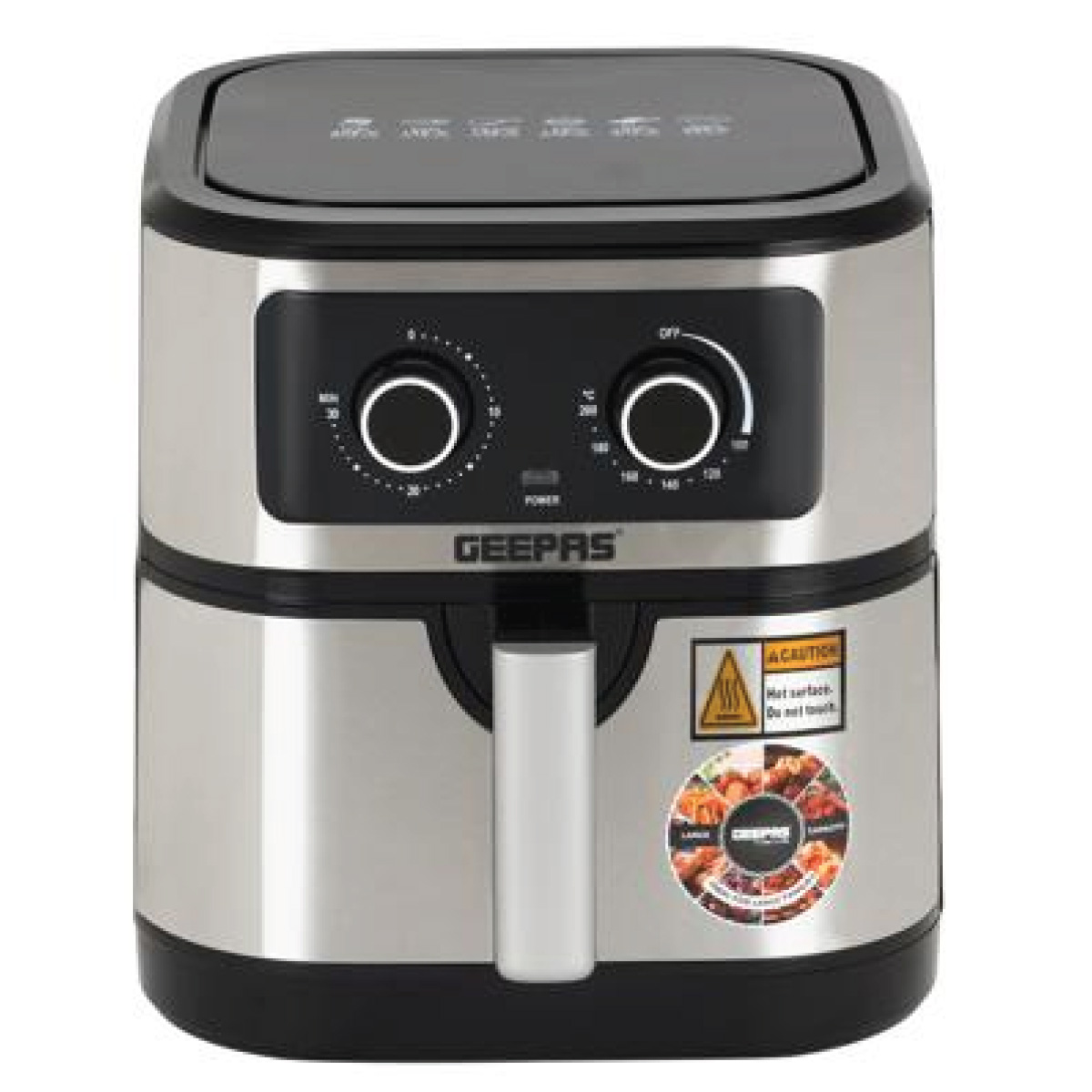 Geepas Healthy Air Fryer Black & Silver 7L GAF37506