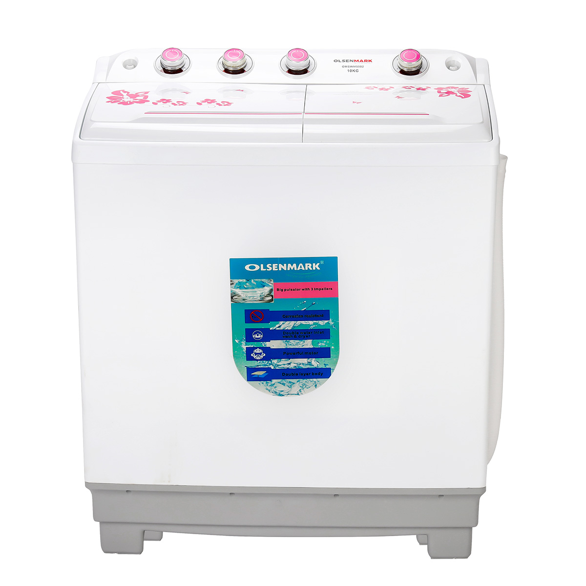Olsenmark Semi-Automatic Washing Machine 10kg OMSWM5502