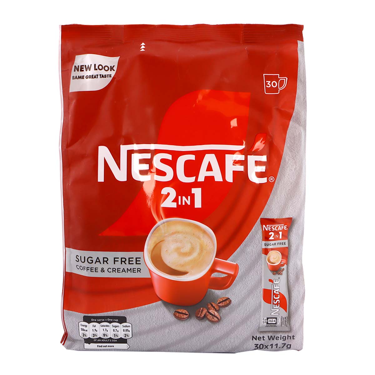Nescafe 2 in 1 Sugar Free Coffee Sachets 30x11.7g