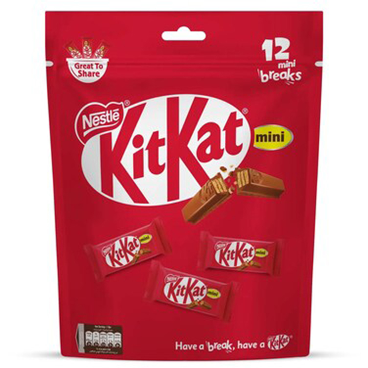 Nestle Kit Kat Chocolate Bar Mini Bag 162g