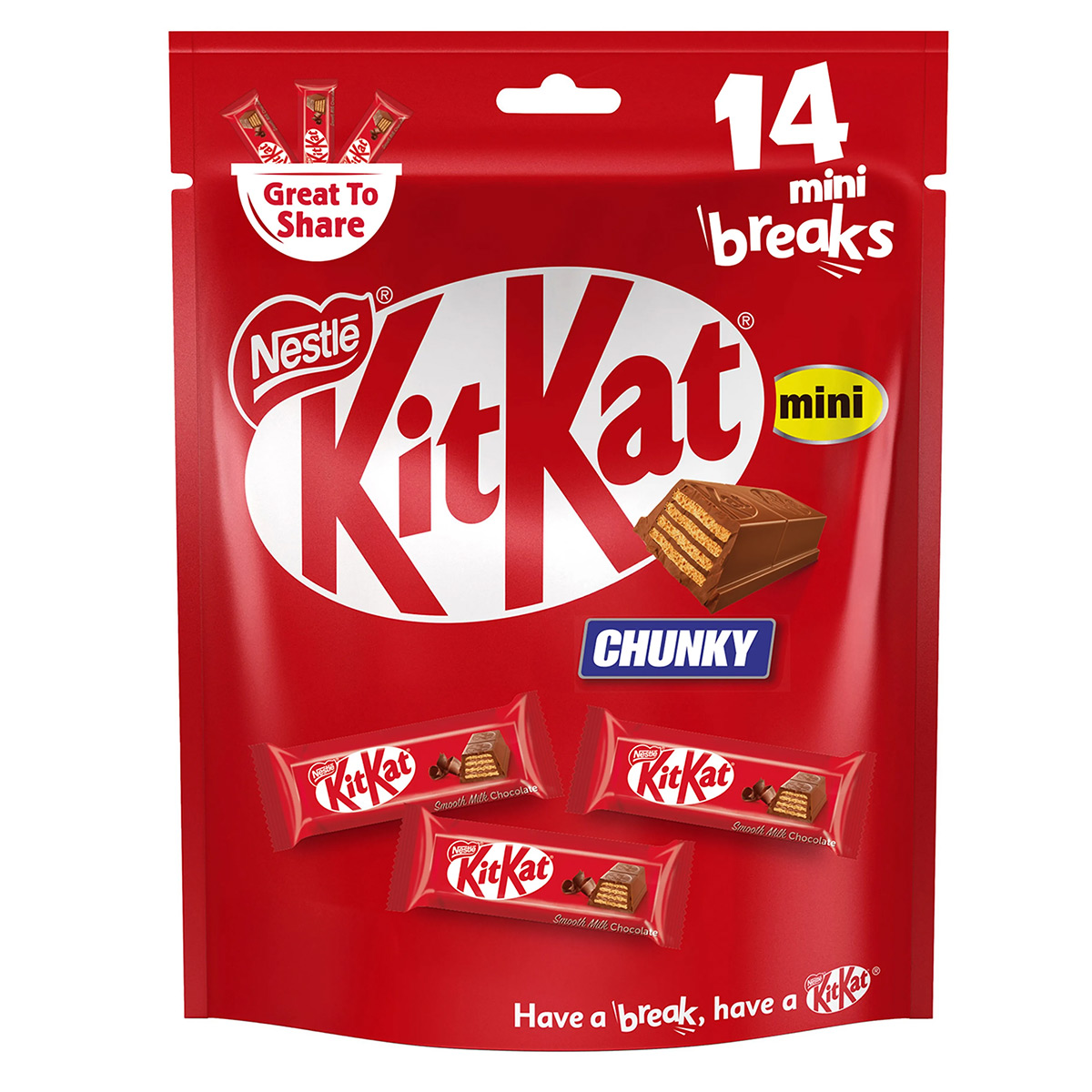 Nestlé KitKat Chunky Mini 14 Mini Breaks