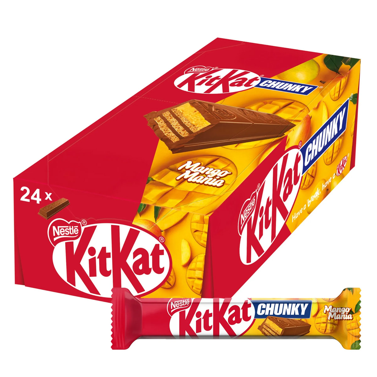 Nestle KitKat Chunky Mango Mania Box 24 Pieces