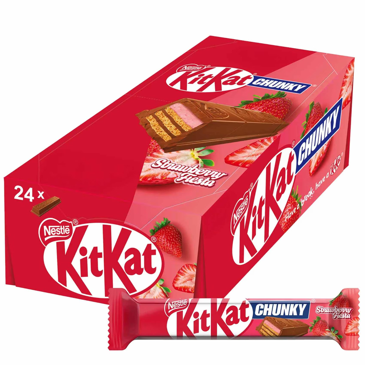 Nestle KitKat Chunky Strawberry Fiesta 24x41g