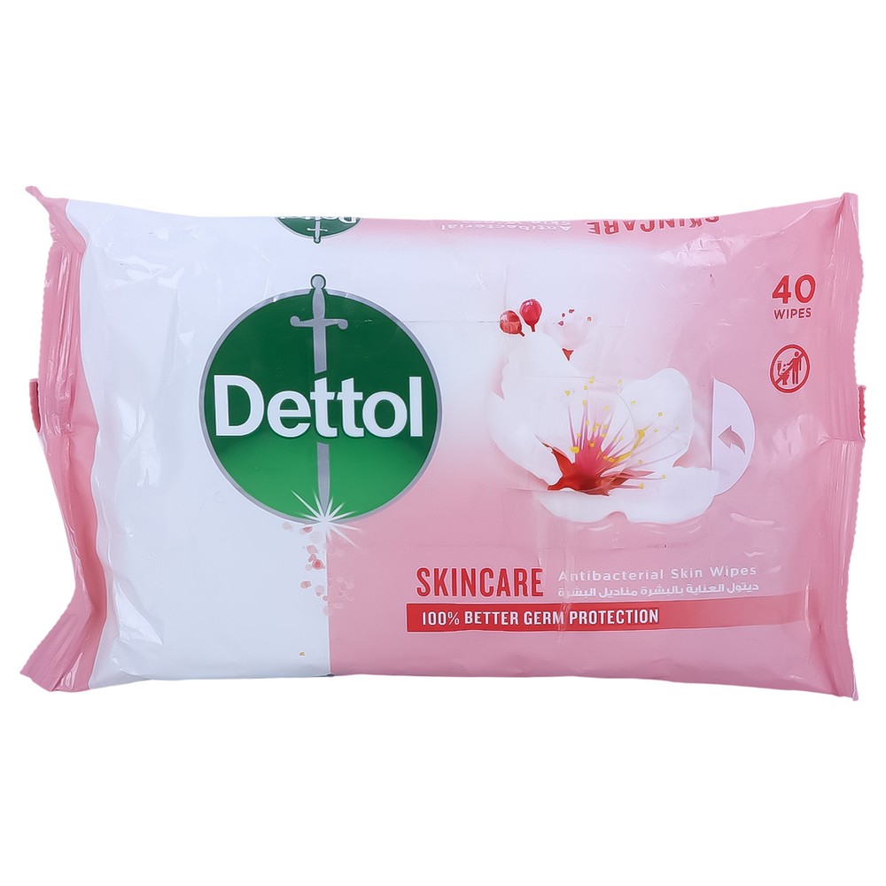 Dettol Skincare Anti-Bacterial Skin Wipes 40 Wipes