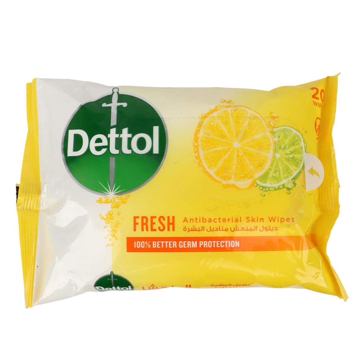 Dettol Antibacterial Skin Wipes Lemon 20 Wipes