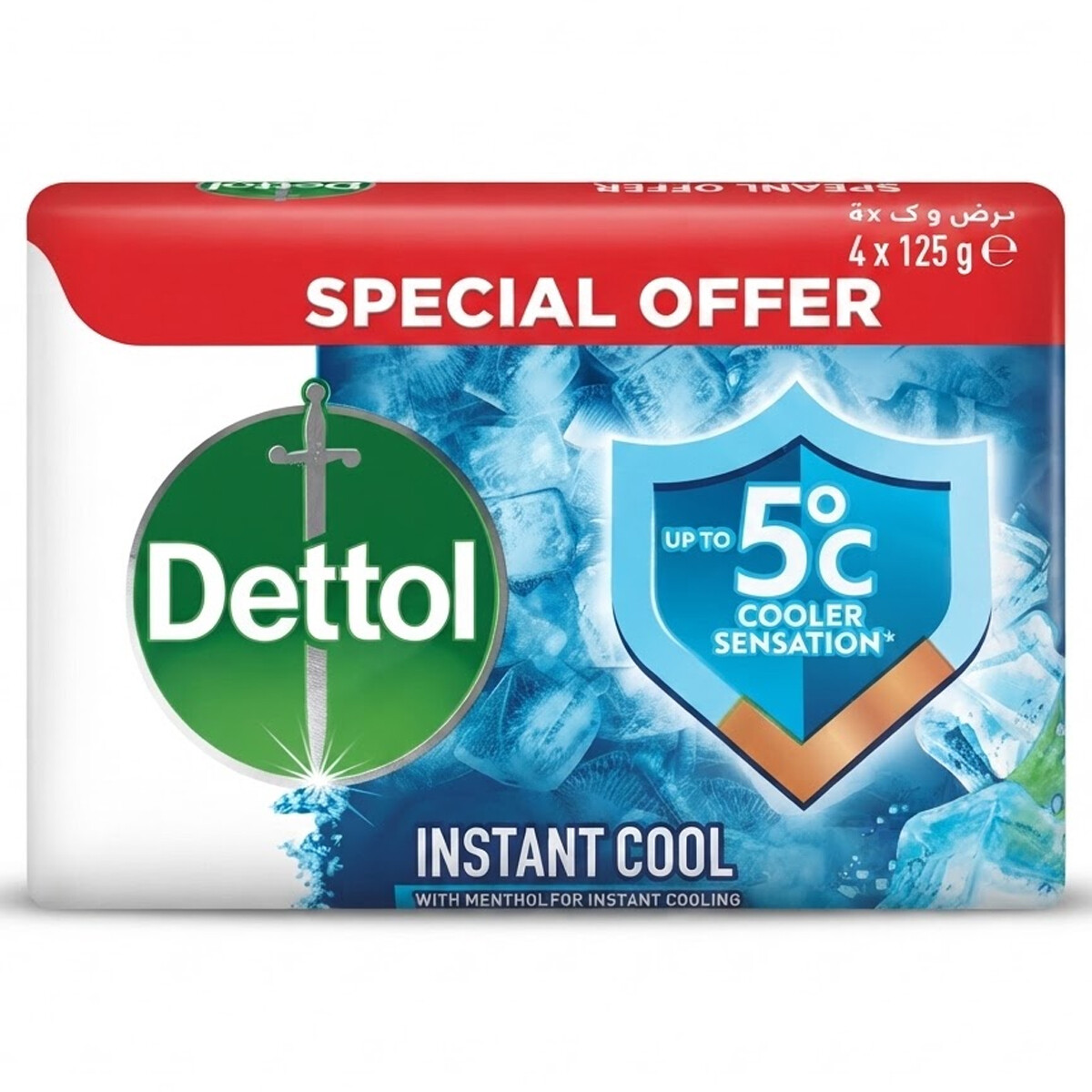 Dettol Soap Instant Cool 4 x 120g