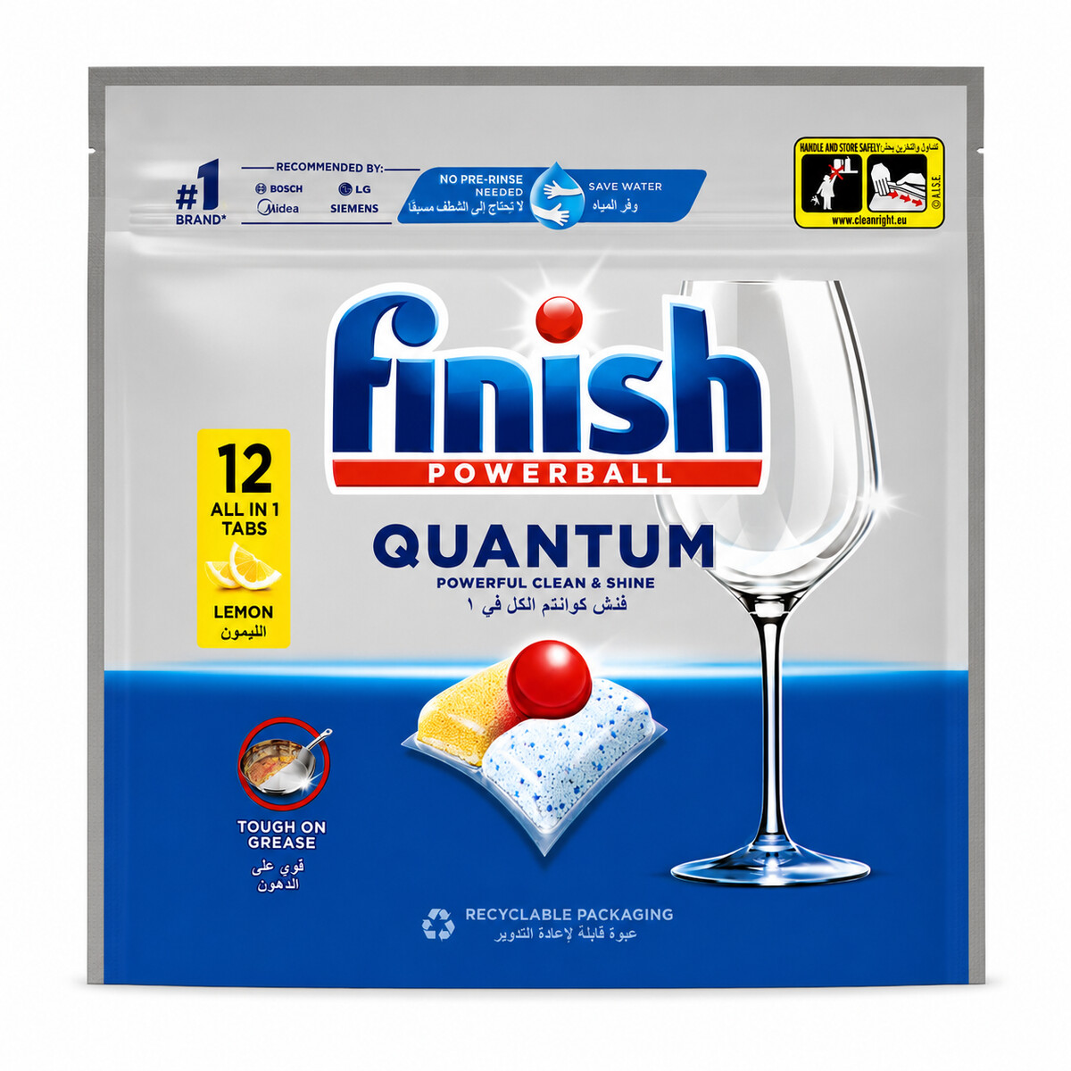 Finish Powerball Quantum Lemon 12 All In 1 Tabs