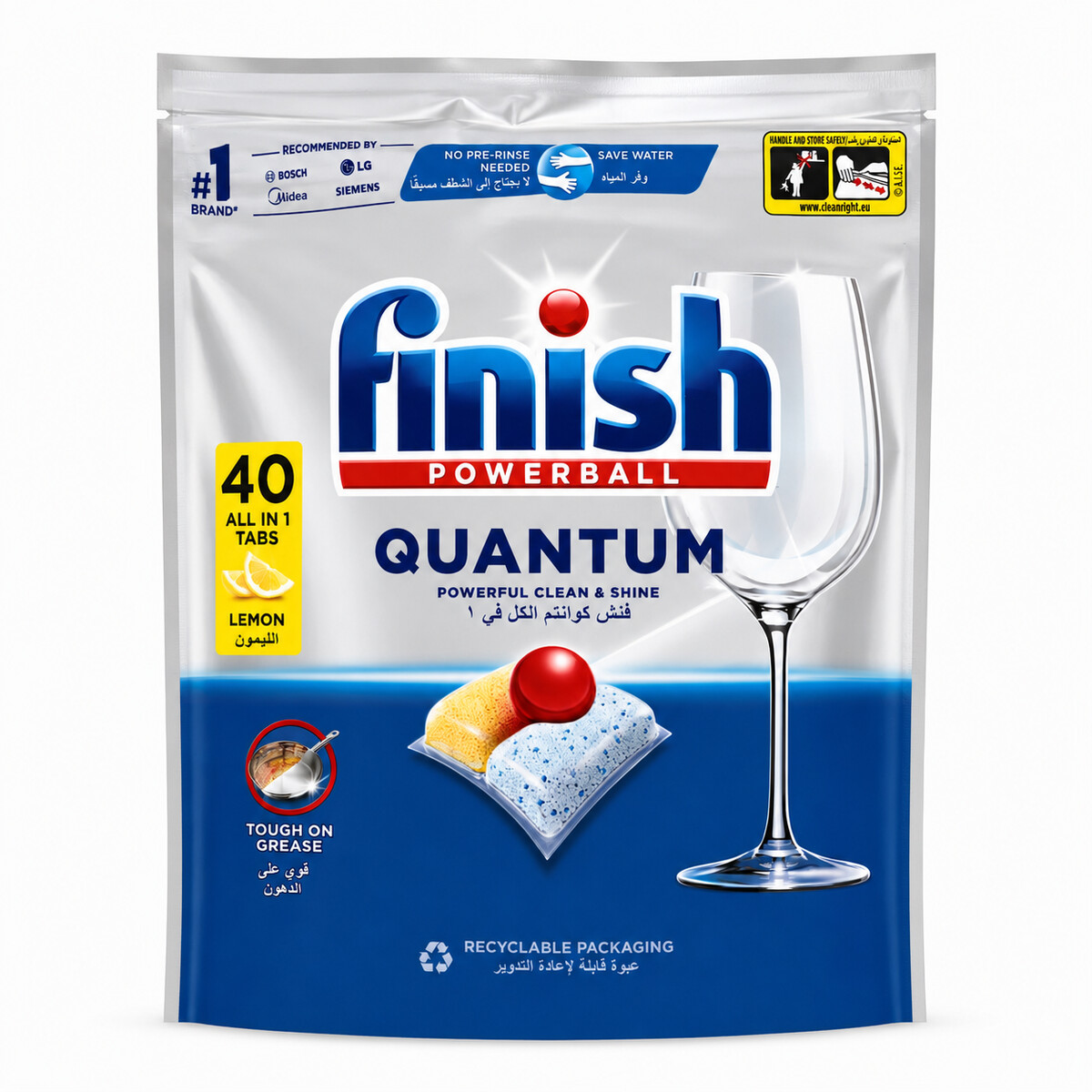 Finish Powerball Quantum Lemon 40 All In 1 Tabs