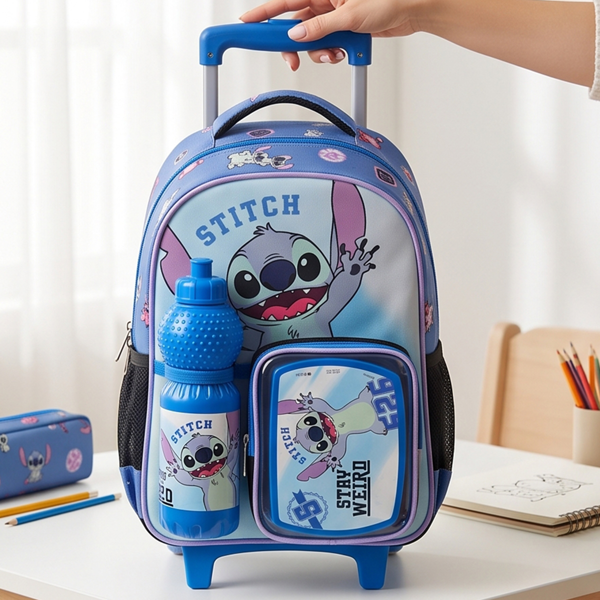Alien Themed School Backpack, Lunch Box & Water Bottle Set For Boy