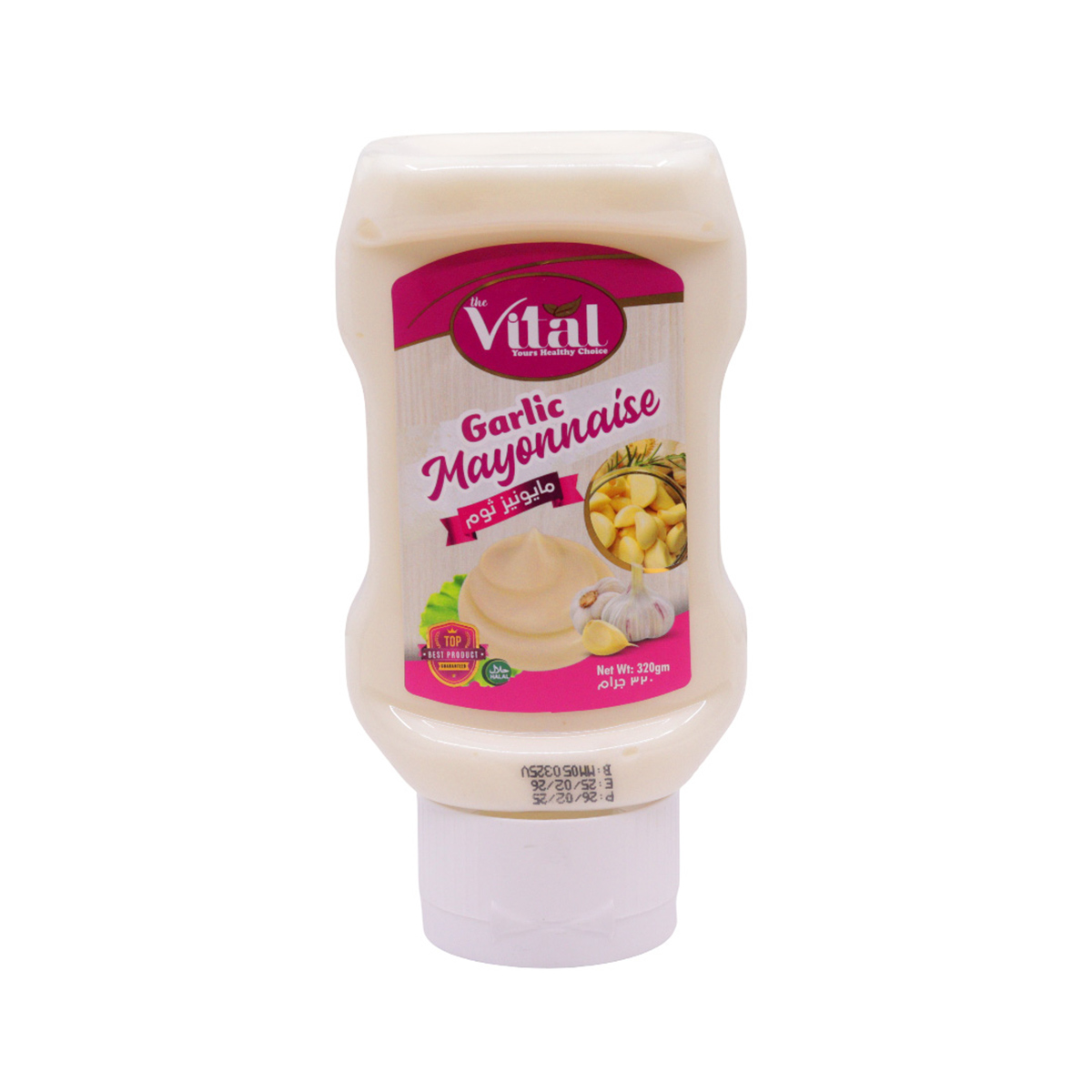 Vital Flavored Mayonnaise Squeeze Garlic 320g