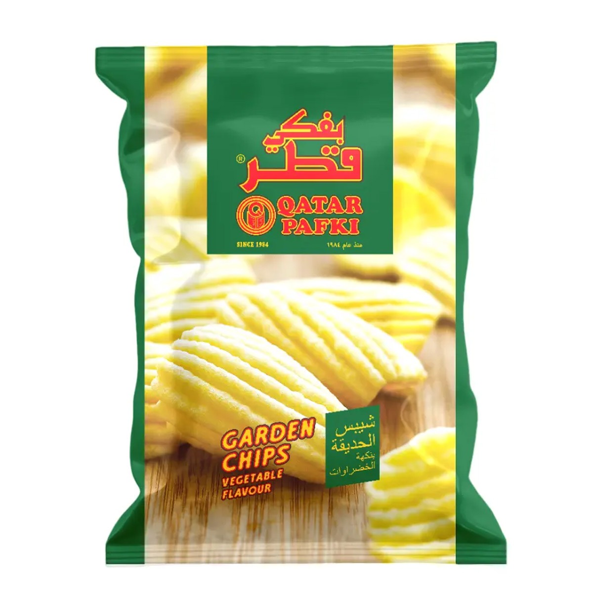 رقائق البطاطس بنكهة الخضار من قطر بفكي، 18 غرام