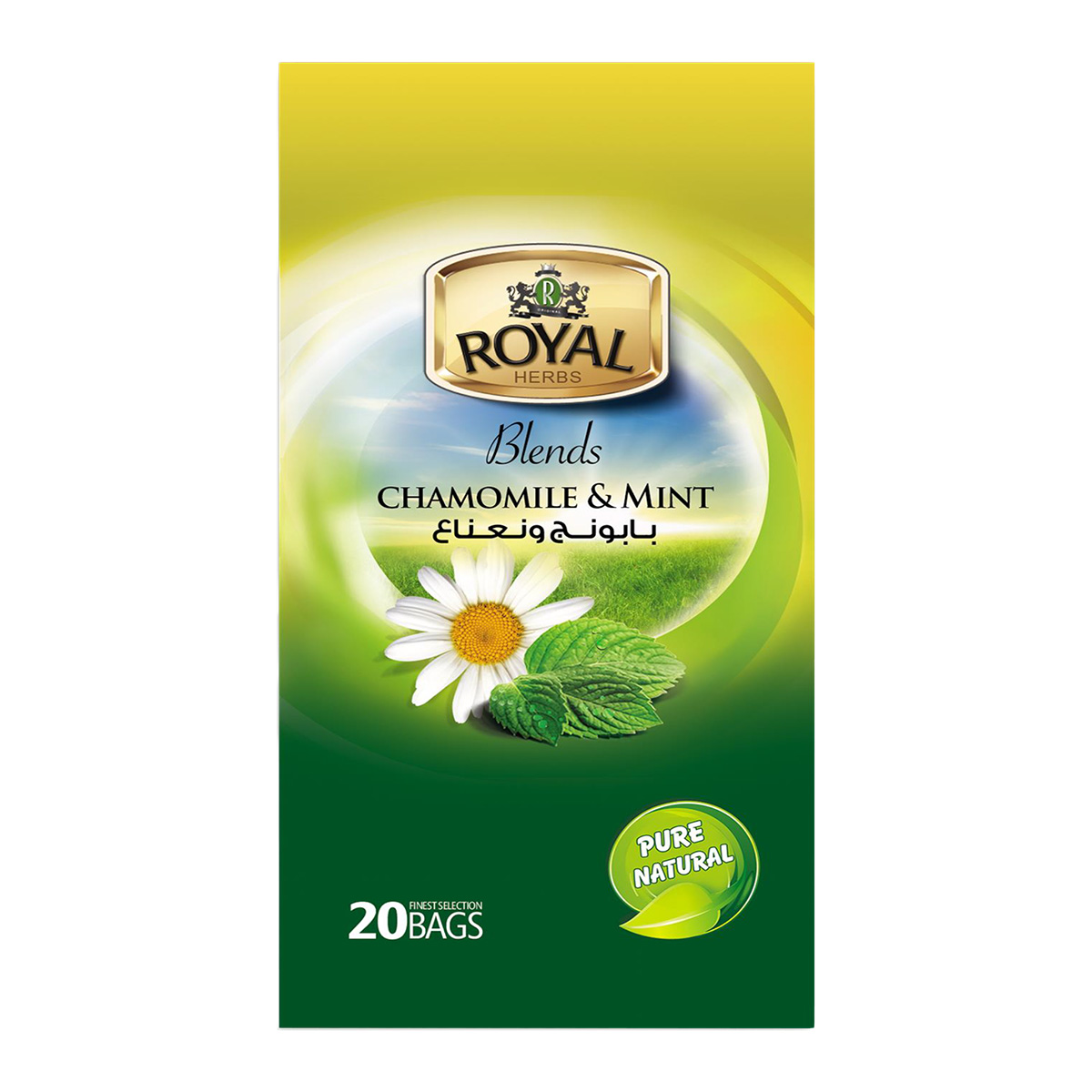 Royal Herbs Chamomile & Mint Tea 25 Bags