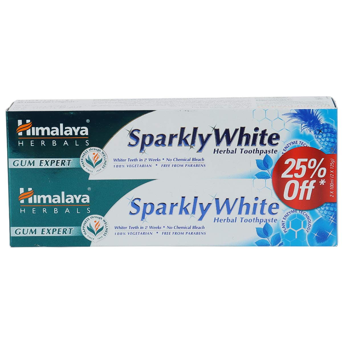 Himalaya Herbals Toothpaste Sparkly White 2x100ml