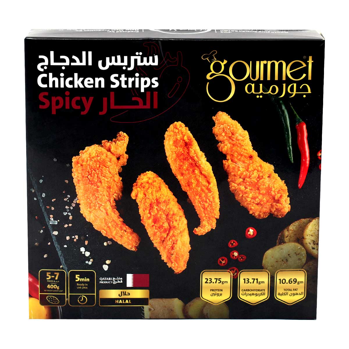 Gourmet Chicken Strips Spicy 400g | Frozen Food | Frozen Ready Meals | Breaded Chicken