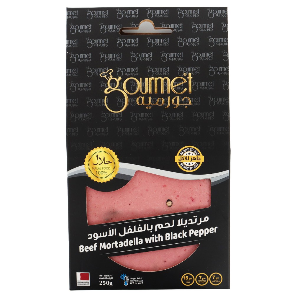 Gourmet Beef Mortadella Black Pepper 250g