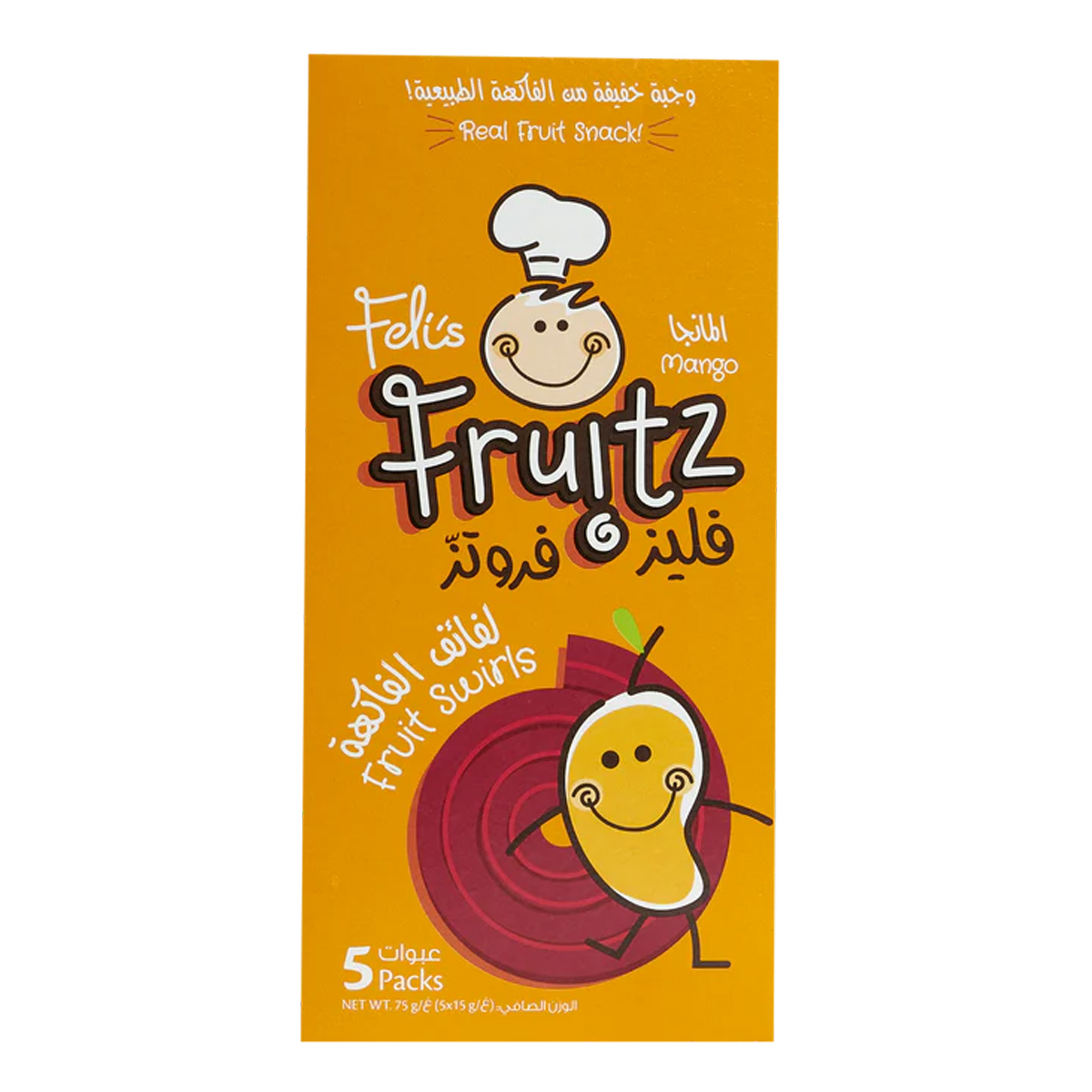 Felis Fruitz Fruit Swirls Mango 5x75g