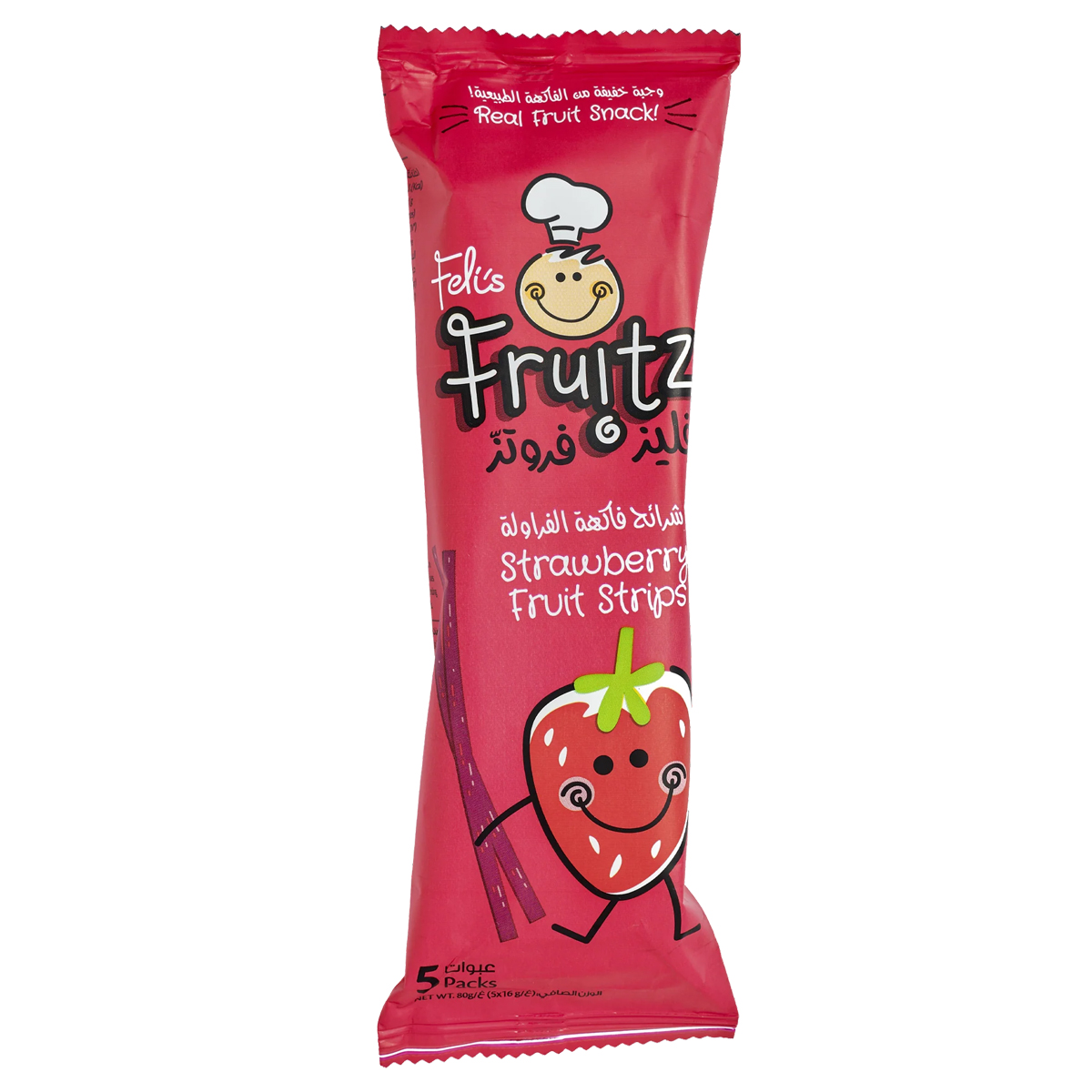 Felis Fruitz Strawberry Fruit Strips 5x80g