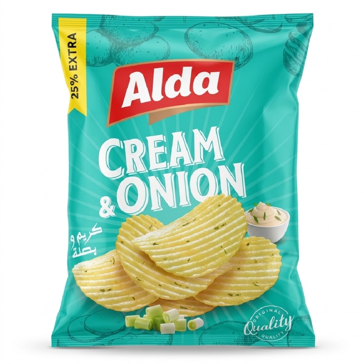 Alda Cream and Onion Potato Chips 135g