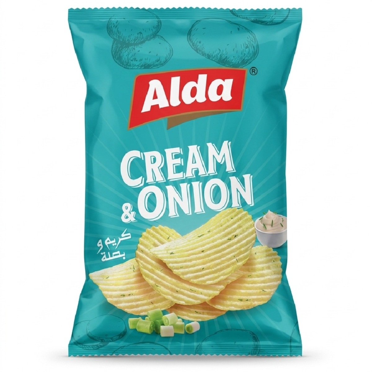 Alda Cream and Onion Potato Chips 70g