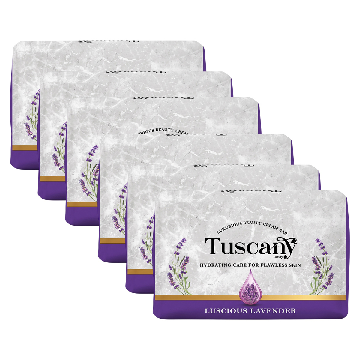 Tuscany Hydrating Care Beauty Cream Soap Bar 6 x 125g