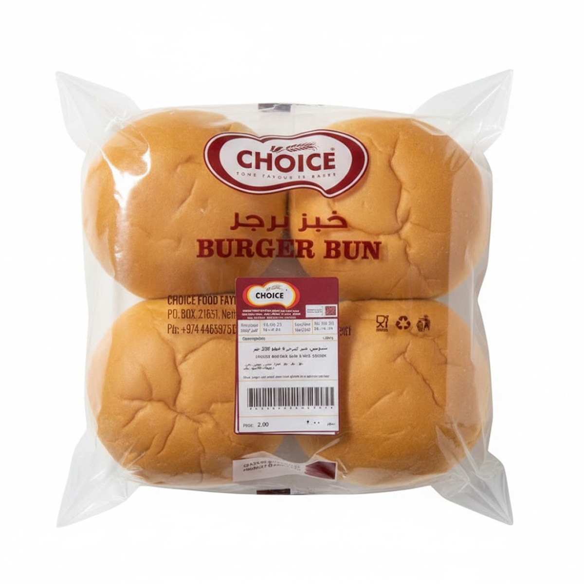 Choice Burger Bun 4 Pcs 250g