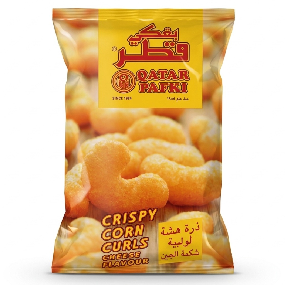 Qatar Pafki Cheese Flavour Crispy Corn Curls 80g