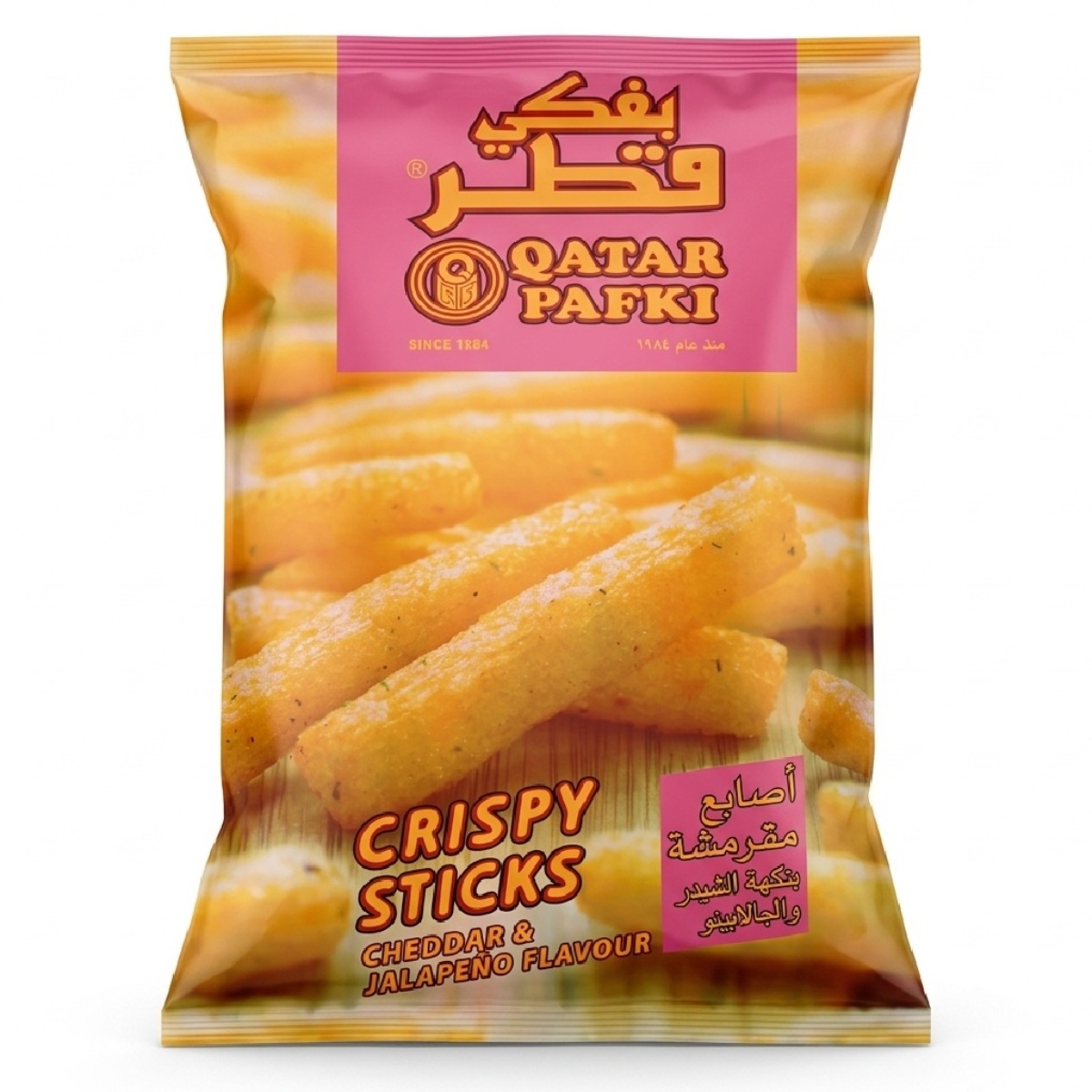 Qatar Pafki Crispy Sticks Cheddar & Jalapeno Flavour 80g