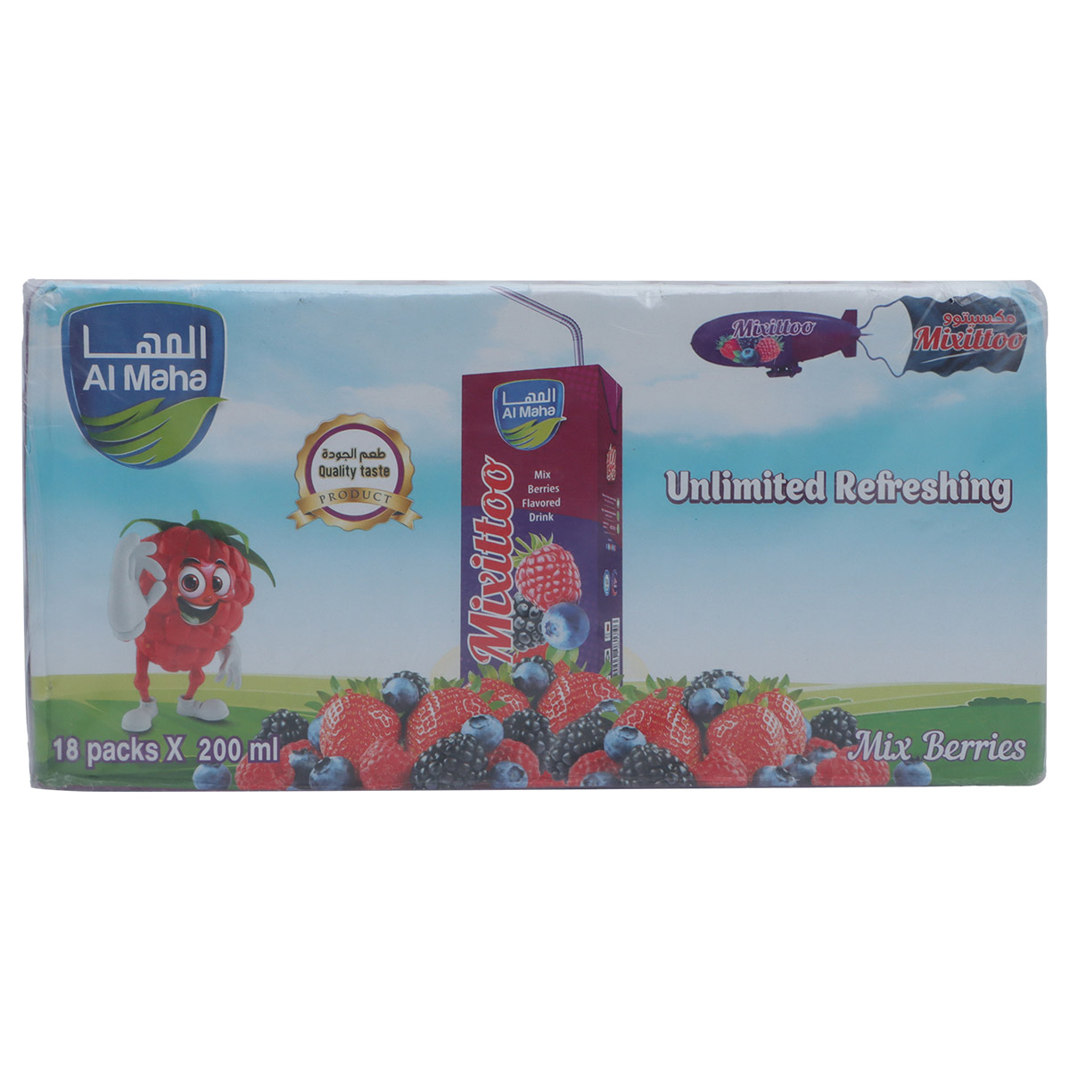 Al Maha Mix Berries Flavoured Drink 200ml