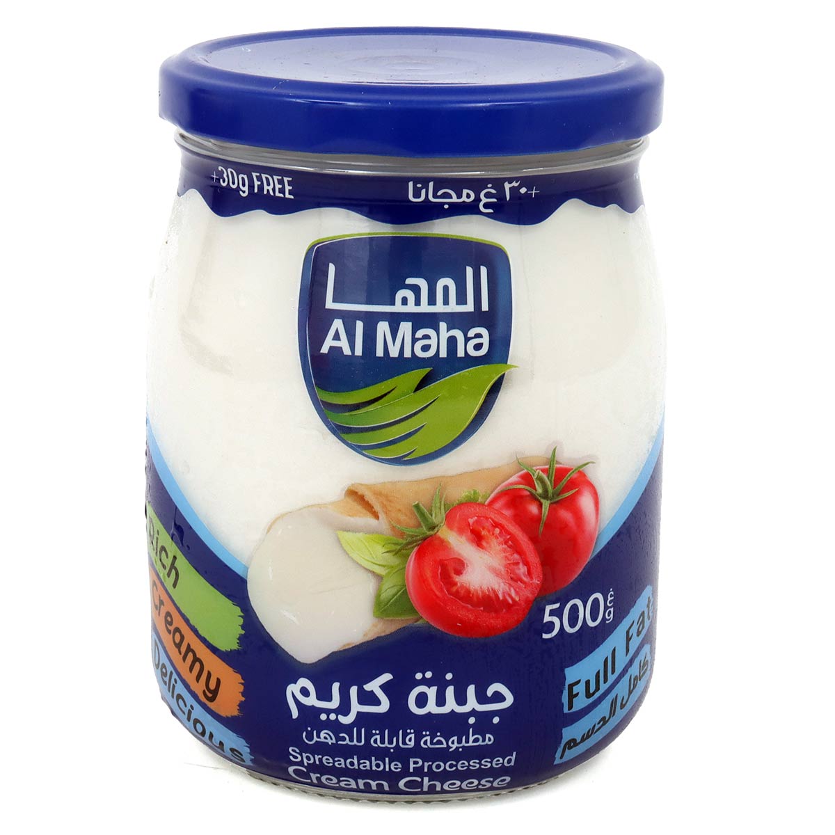 Al Maha Spreadable Processed Cream Cheese with Vegetable Oil 500g