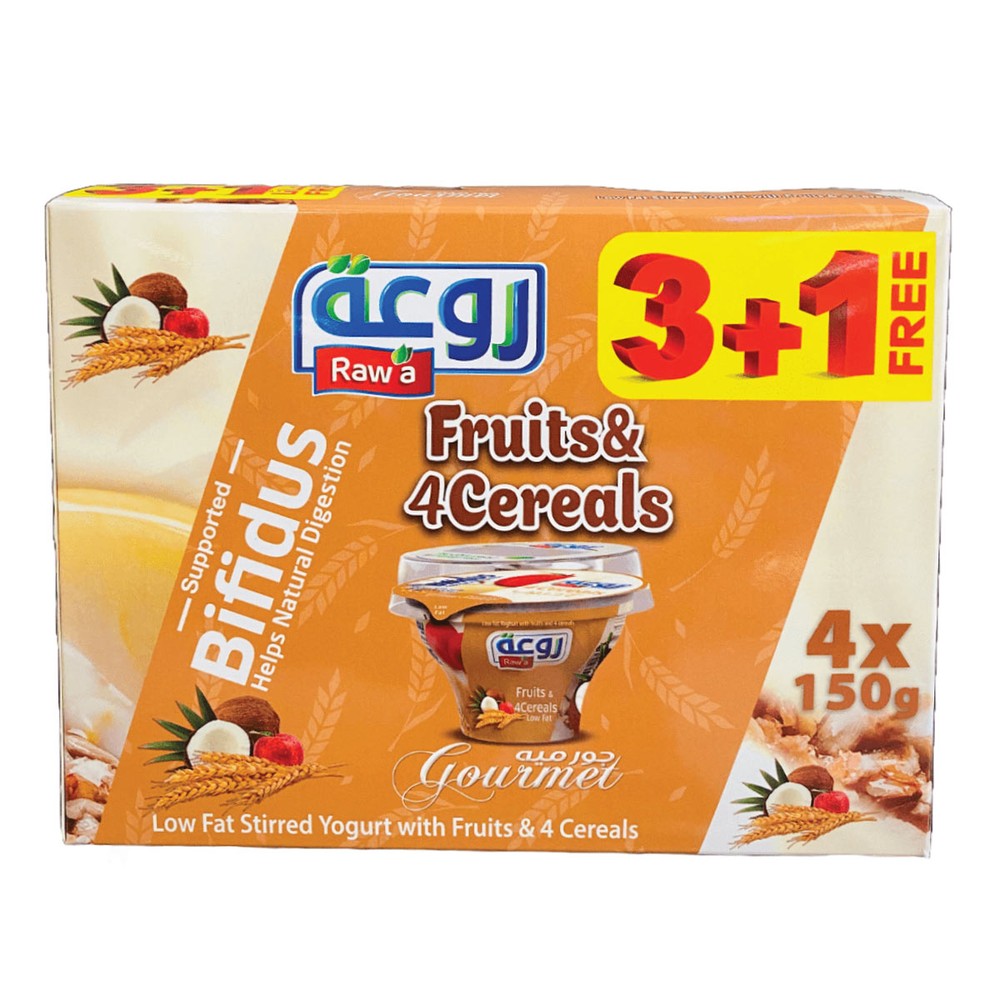 Rawa Flavour Yogurt Fruit & 4 Cereal 4x150g