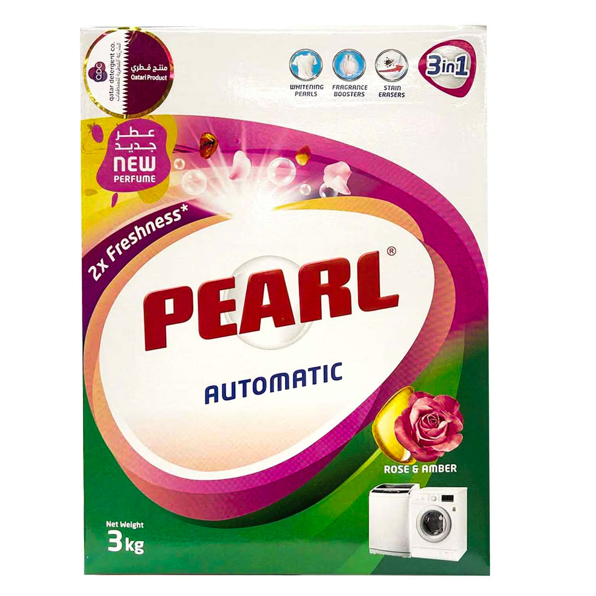 Pearl Automatic Detergent Rose & Amber 3Kg