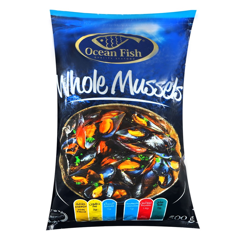 Ocean Fish Whole Mussels 500g