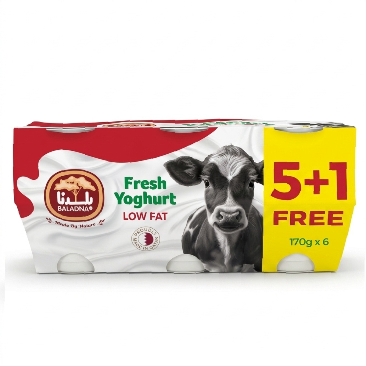 Baladna Fresh Low Fat Yoghurt 6x170g