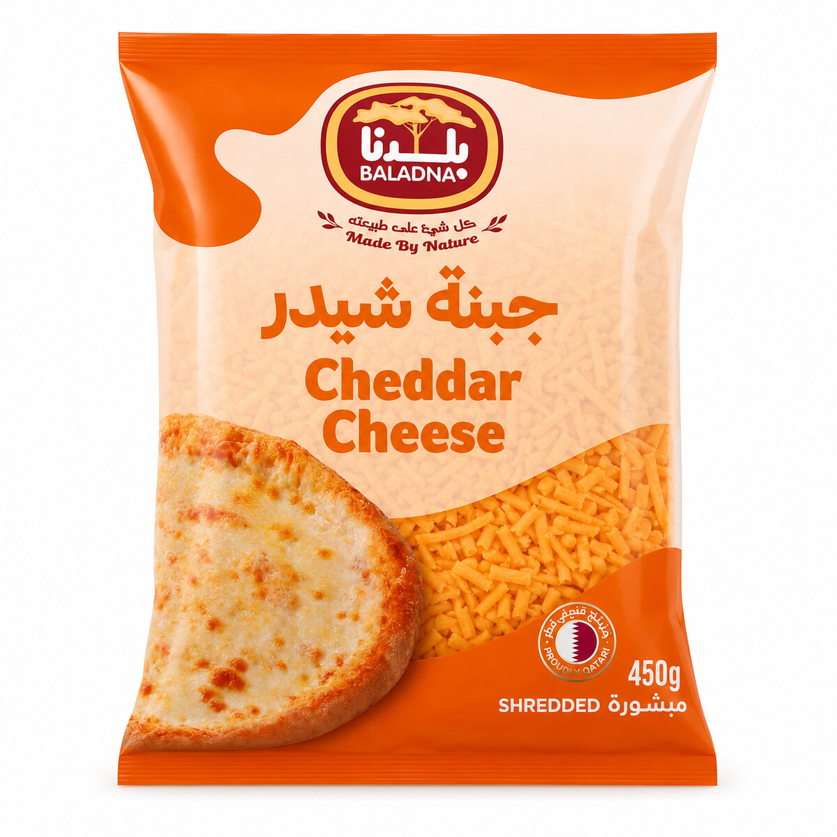Baladna Shredded Cheddar Cheese 450g