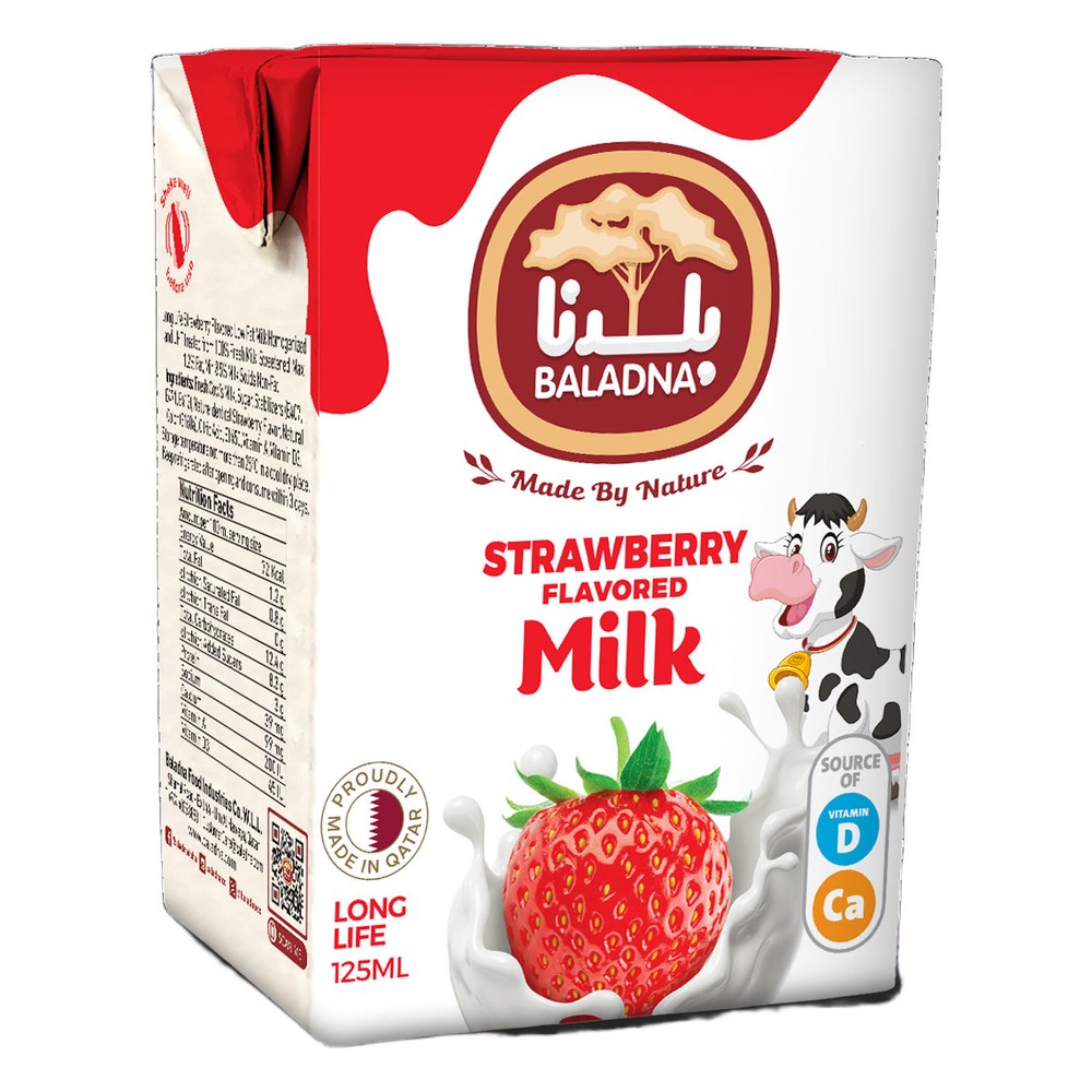 Baladna Long Life Strawberry Milk 125ml