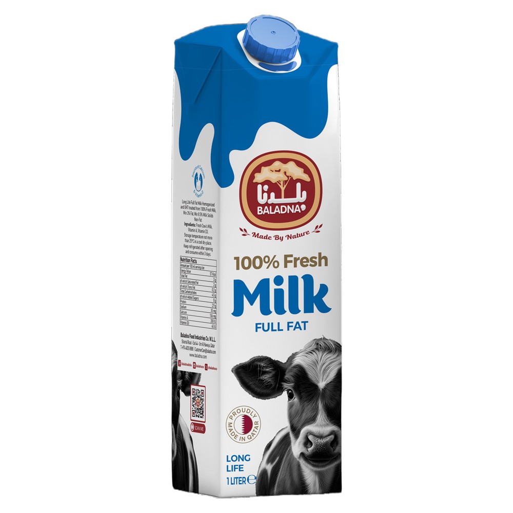 Baladna UHT Full Fat Milk 1L