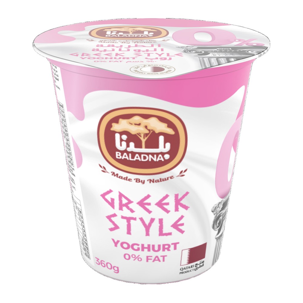 Baladna Plain Greek Yoghurt 0 Percent Fat 360g