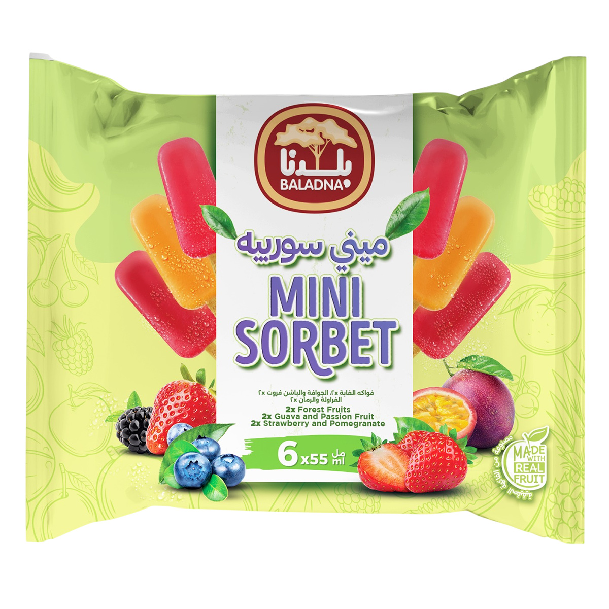 Baladna Mini Sorbet 6x55ml
