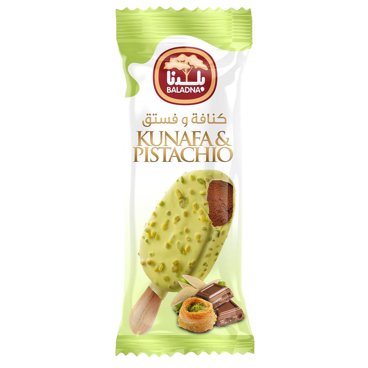 Baladna Kunafa & Pistachio Ice Cream Bar 100ml