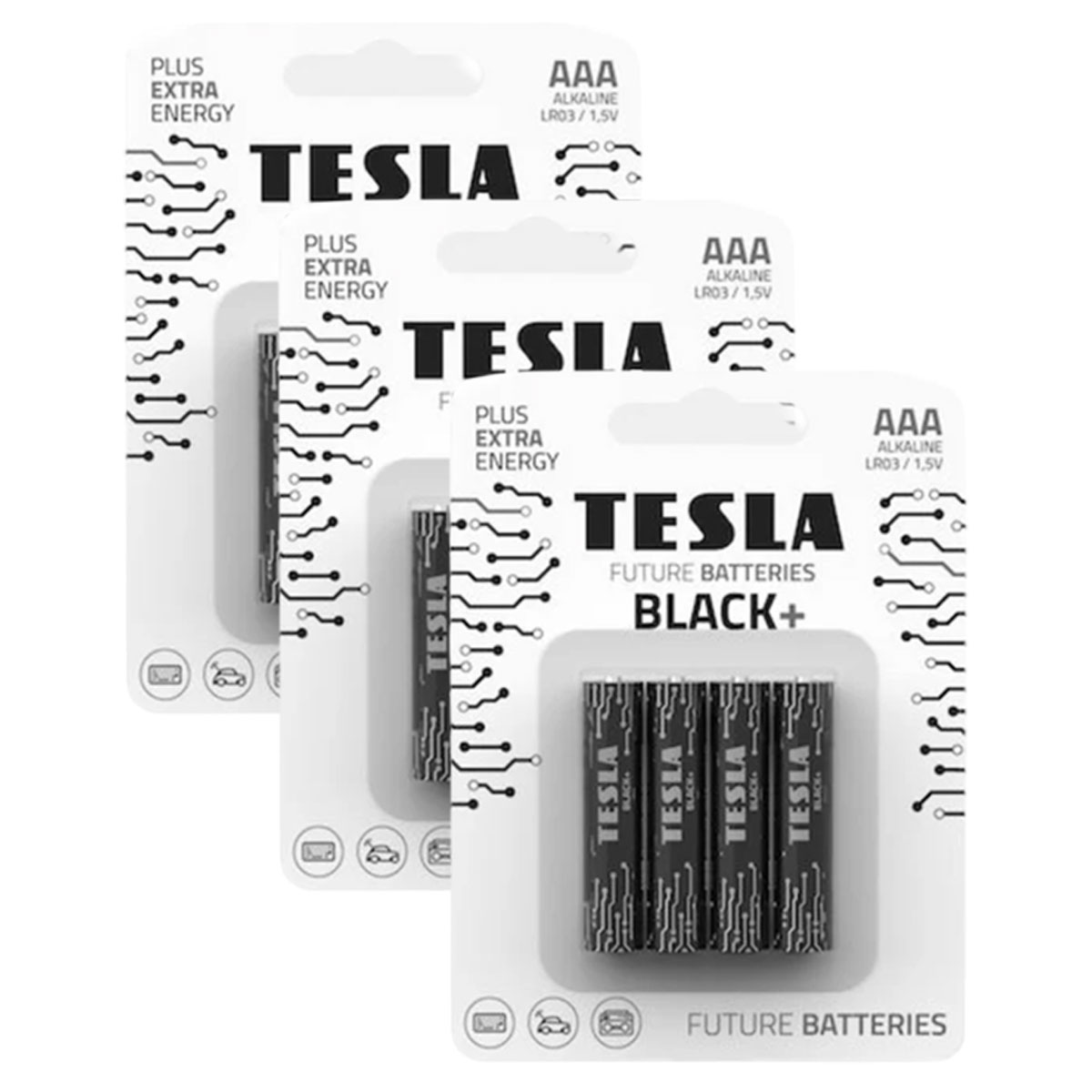 Tesla Alkaline Batteries AAA Size 1x4 Pieces
