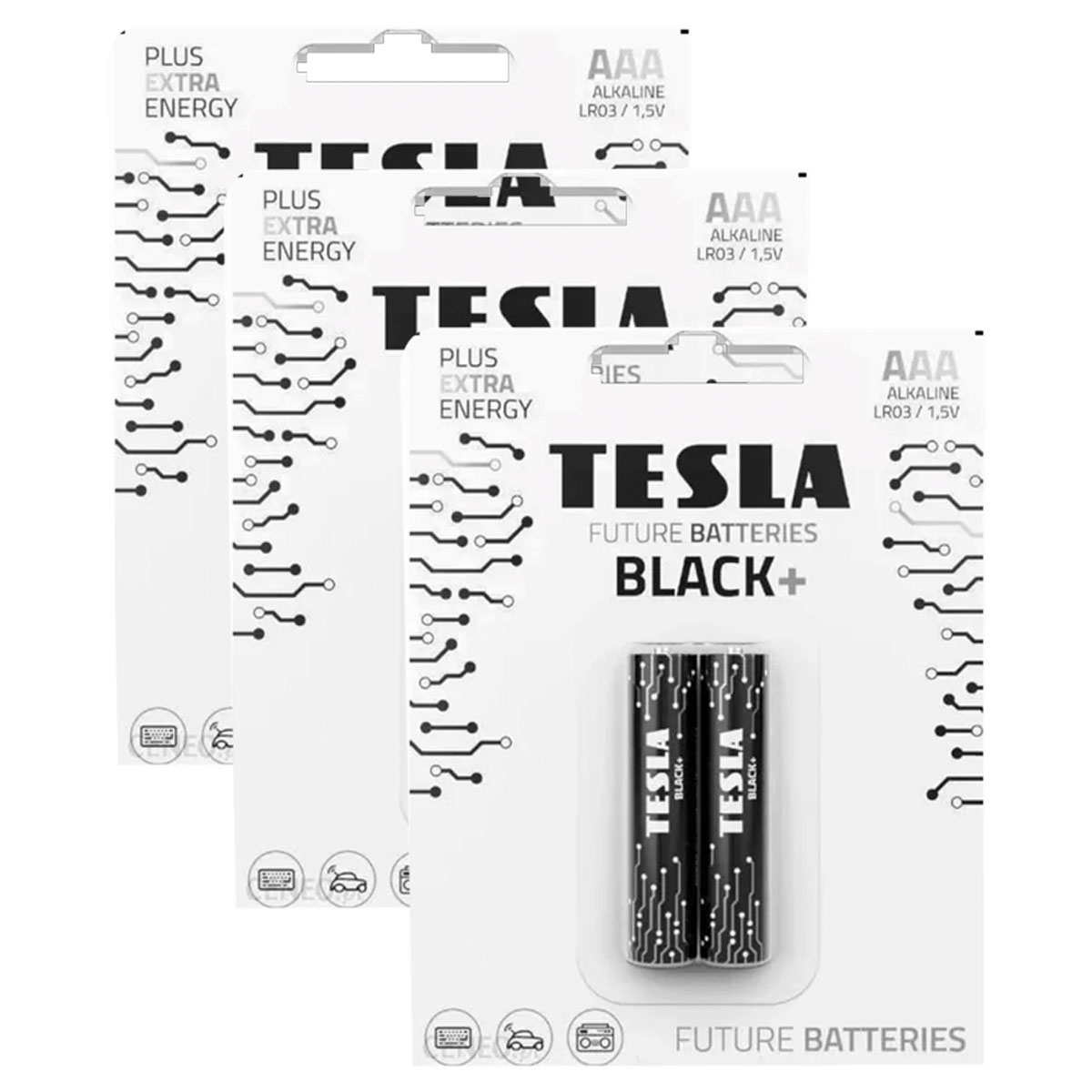 Tesla Alkaline Batteries AAA Size 1x2 Pieces