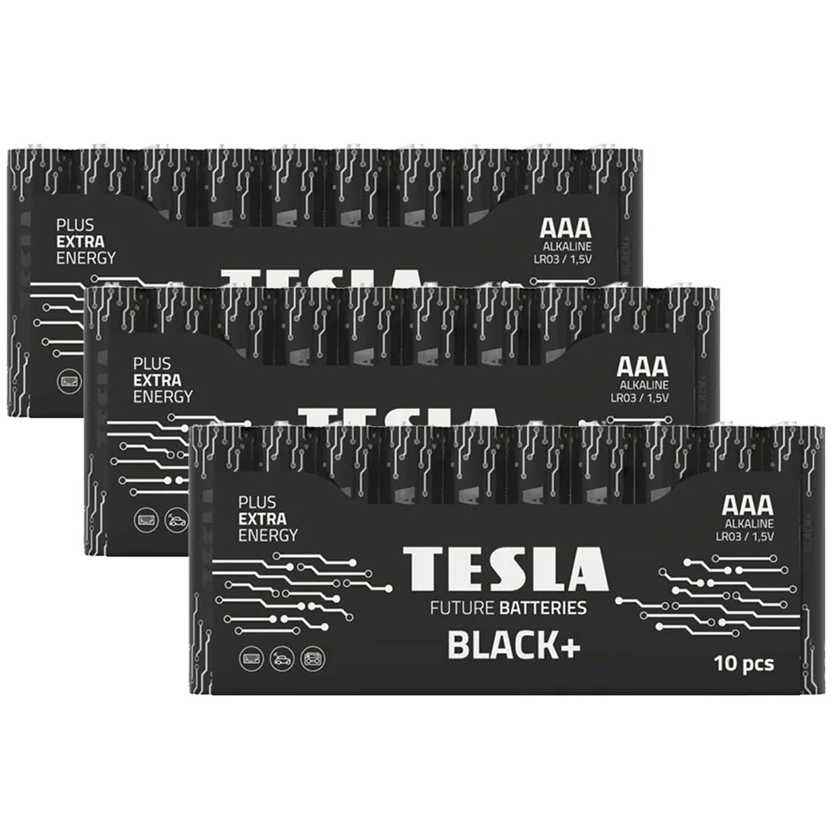 Tesla Future Batteries AAA LR03 Black 10 Pieces