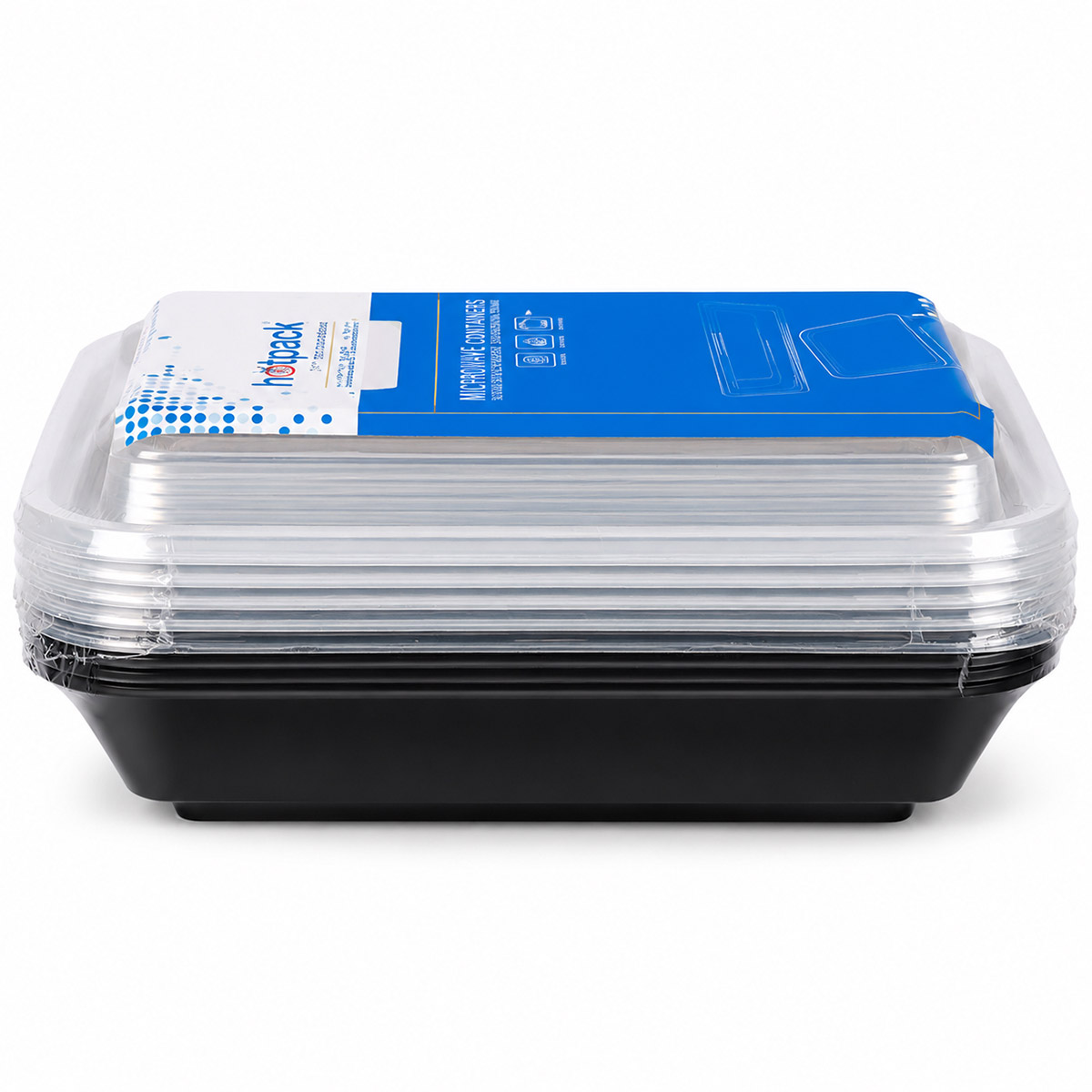 Hotpack Microwave Safe Container Rectangular 1 x 5 Pieces