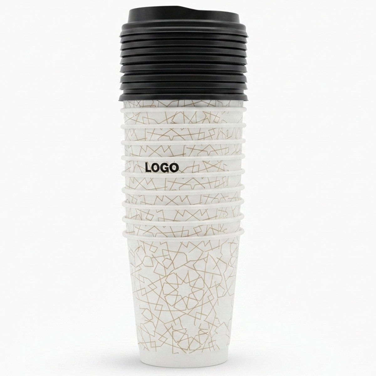 Double Wall Paper Cup with Lids 12oz