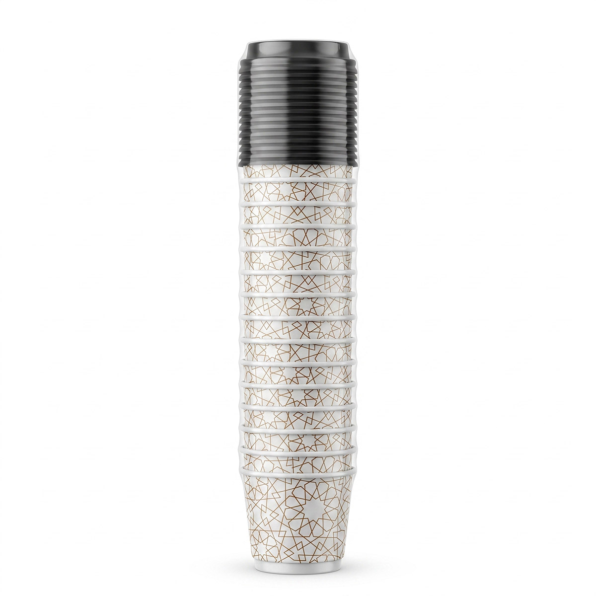 AL Jattal Double Wall Paper Cup With Lids 40oz x 15 Pieces