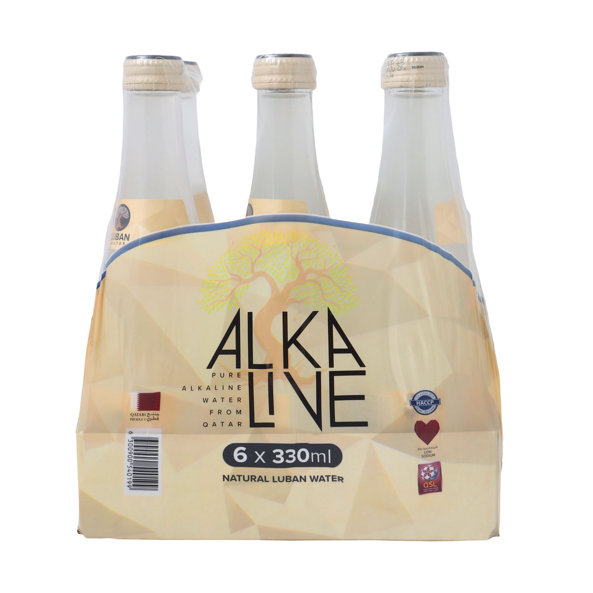 Alka Line Natural Luban Water Glass Bottle 6x330ml